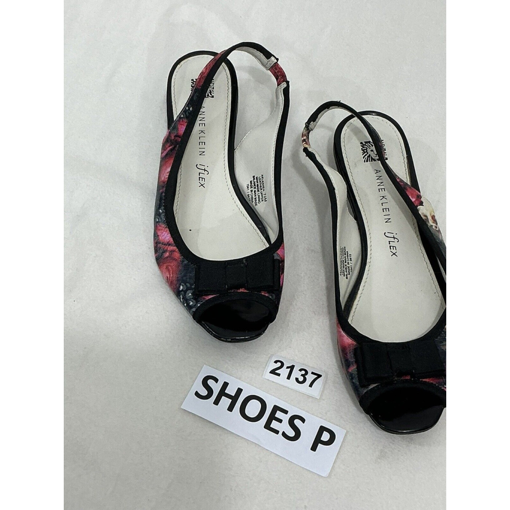 Womans Anne Klein Iflex Aklashea Open Toe Sling Back Small Heel Sandal 7.5 M
